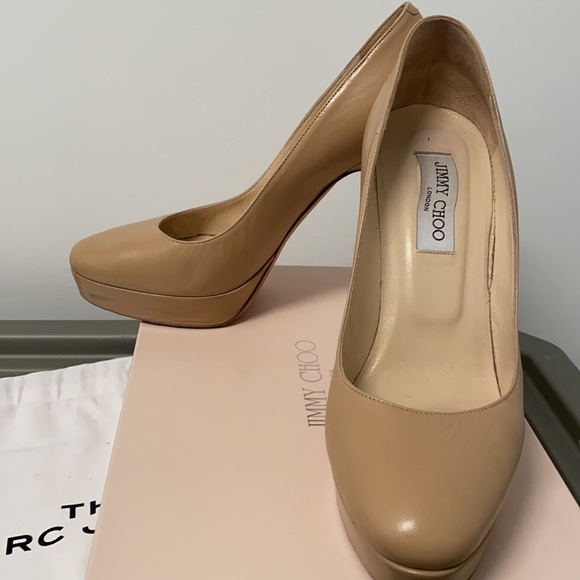 Jimmy Choo beige pumps (40) - Picture 4 of 8